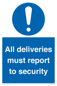 All deliveries must report to security